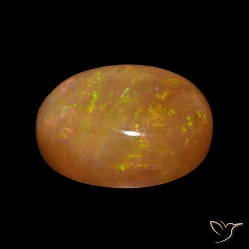 Opale Chocolat Multicolore naturelle ovale, 12.74 ct, Opaque