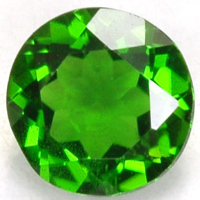 Diopside de chrome vert naturelle coupe roude, 0,46 ct, VS
