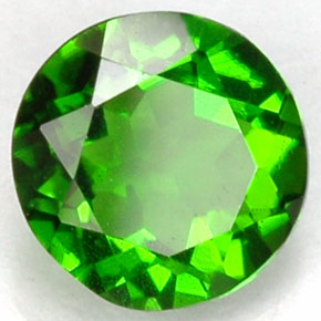 Diopside de chrome vert naturelle coupe roude, 0,46 ct, VS