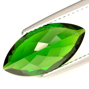 Diopside de chrome vert naturelle marquise, 3,94 ct, VVS-VS