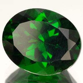 Diopside de chrome vert naturelle coupe ovale, 4,06 ct, VVS-VS