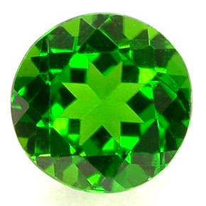 Diopside de chrome vert naturelle coupe roude, 0,55 ct, VS