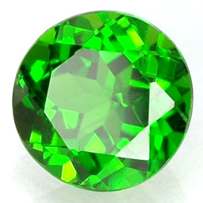 Diopside de chrome vert naturelle coupe roude, 0,55 ct, VS