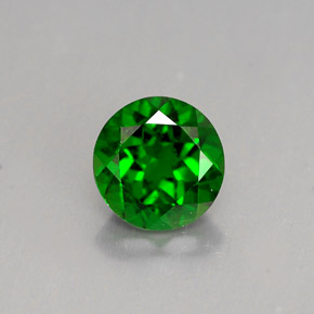 Diopside de chrome vert naturelle coupe roude, 1,40 ct, VS