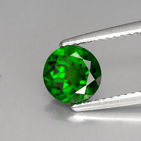Diopside de chrome vert naturelle coupe roude, 1,40 ct, VS