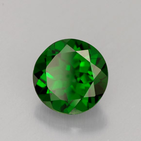 Diopside de chrome vert naturelle coupe roude, 1,56 ct, VS