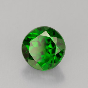 Diopside de chrome vert naturelle coupe roude, 1,48 ct, VS