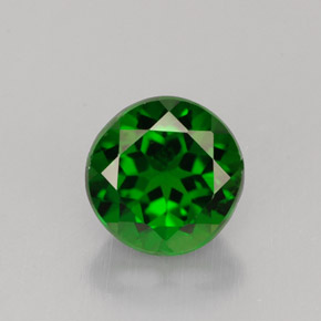 Diopside de chrome vert naturelle coupe roude, 1,48 ct, VS