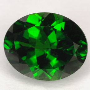 Diopside Chrome Vert naturelle Coupe ovale, 3.10 ct, VVS-VS
