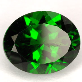 Diopside Chrome Vert naturelle Coupe ovale, 3.10 ct, VVS-VS