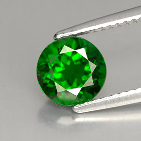 Diopside de chrome vert naturelle coupe roude, 1,70 ct, VS
