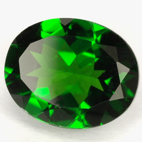 Diopside de chrome vert naturelle coupe ovale, 2,62 ct, VVS