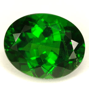 Diopside de chrome vert naturelle coupe ovale, 2,84 ct, VS-SI