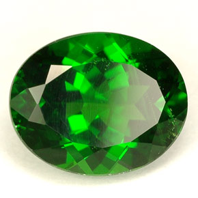 Diopside de chrome vert naturelle coupe ovale, 2,84 ct, VS-SI