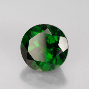 Diopside de chrome vert naturelle coupe roude, 2,33 ct, VS-SI