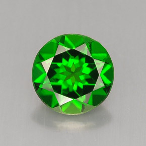 Diopside de chrome vert naturelle coupe roude, 1,34 ct, VS