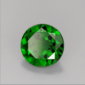 Diopside de chrome vert naturelle coupe roude, 1,24 ct, VS