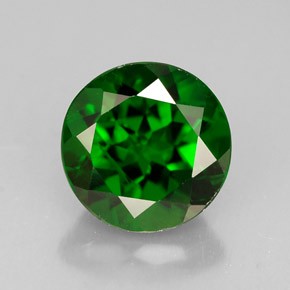 Diopside de chrome vert naturelle coupe roude, 1,51 ct, SI