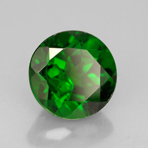 Diopside de chrome vert naturelle coupe roude, 1,51 ct, SI