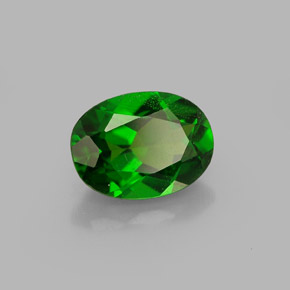 Diopside de chrome vert naturelle coupe ovale, 0,89 ct, VS