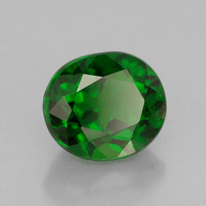 Diopside Chrome Vert naturelle Coupe ovale, 0.89 ct, VS