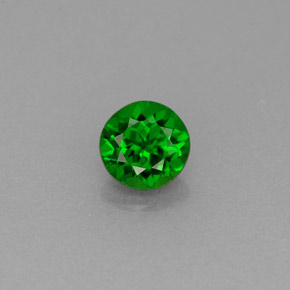 Diopside de chrome vert naturelle coupe roude, 0,45 ct, VVS-VS