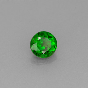 Diopside de chrome vert naturelle coupe roude, 0,45 ct, VVS-VS
