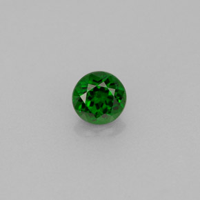Diopside de chrome vert naturelle coupe roude, 0,45 ct, VS