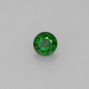 Diopside de chrome vert naturelle coupe roude, 0,45 ct, VS