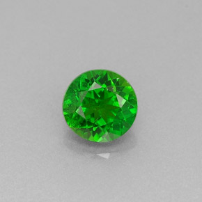 Diopside de chrome vert naturelle coupe roude, 0,45 ct, VS