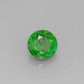 Diopside de chrome vert naturelle coupe roude, 0,45 ct, VS