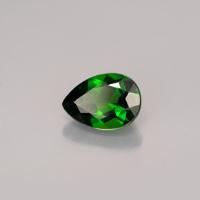 Diopside de chrome vert naturelle en forme de poire, 0,85 ct, VVS-VS