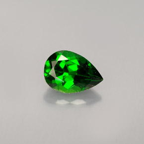 Diopside de chrome vert naturelle en forme de poire, 0,68 ct, VVS-VS