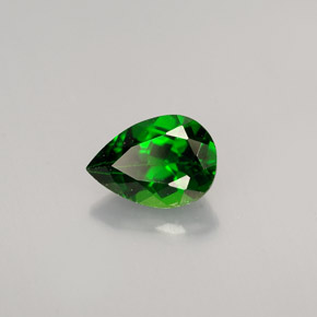 Diopside de chrome vert naturelle en forme de poire, 0,68 ct, VVS-VS