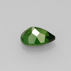 Diopside de chrome vert naturelle en forme de poire, 0,83 ct, VVS
