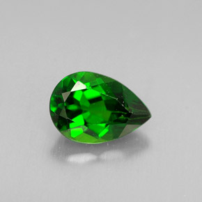 Diopside de chrome vert naturelle en forme de poire, 0,67 ct, VVS-VS