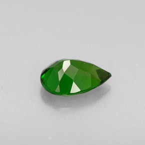 Diopside de chrome vert naturelle en forme de poire, 0,72 ct, VS