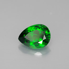 Diopside de chrome vert naturelle en forme de poire, 0,72 ct, VVS-VS