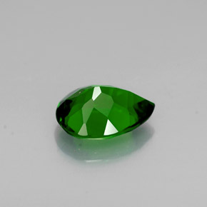 Diopside de chrome vert naturelle en forme de poire, 0,72 ct, VVS-VS