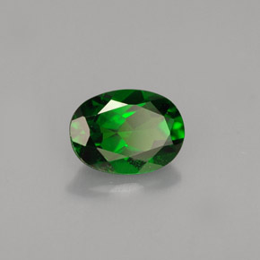 Diopside de chrome vert naturelle coupe ovale, 0,87 ct, VS