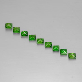 Achetez naturel ct vert diopside de chrome gems, carré, en provenance russie chez gemselect. en stock, livraison internationale!