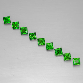 Achetez naturel ct vert diopside de chrome gems, carré, en provenance russie chez gemselect. en stock, livraison internationale!