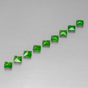 Achetez naturel ct vert diopside de chrome gems, carré, en provenance russie chez gemselect. en stock, livraison internationale!