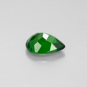 Diopside de chrome vert naturelle en forme de poire, 0,62 ct, VS