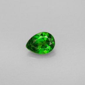Diopside de chrome vert naturelle en forme de poire, 0,69 ct, VS