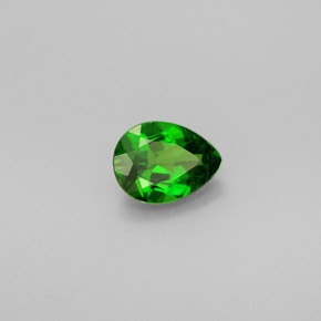 Diopside de chrome vert naturelle en forme de poire, 0,69 ct, VS