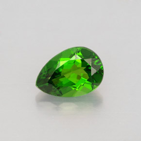 Diopside de chrome vert naturelle en forme de poire, 0,79 ct, VVS-VS