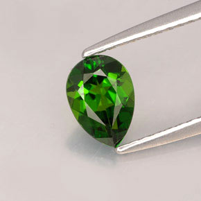 Diopside Chrome Vert naturelle En forme de poire, 0.76 ct, VVS