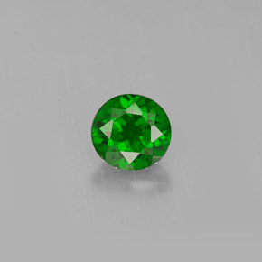Diopside de chrome vert naturelle coupe roude, 0,60 ct, VS