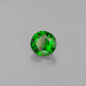 Diopside de chrome vert naturelle coupe roude, 0,60 ct, VS
